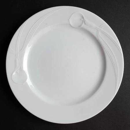 Classic Flair White Luncheon Plate