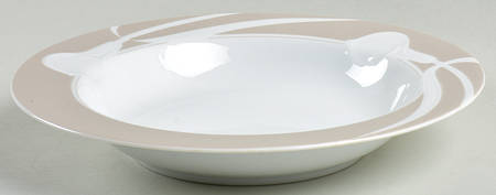 Classic Flair Beige Large Rim Soup Bowl