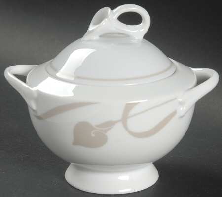 Classic Flair Beige Sugar Bowl & Lid