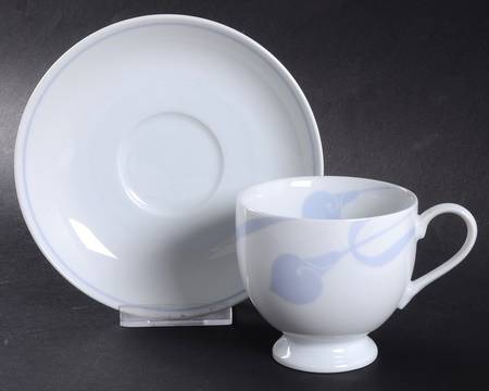 Classic Flair Blue Footed Cup & Saucer Set