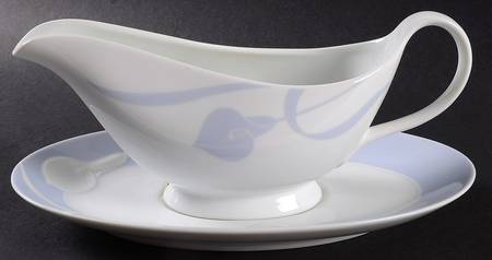 Classic Flair Blue Gravy Boat & Underplate
