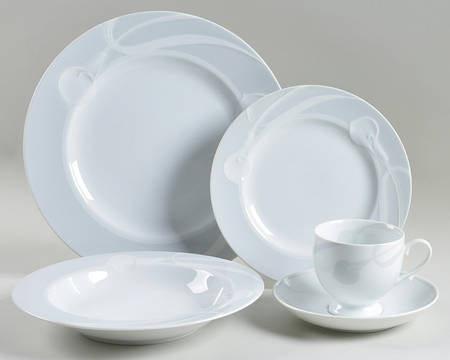 Classic Flair Gray 5 Piece Place Setting