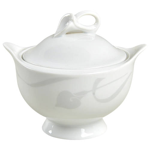 Classic Flair Gray Sugar Bowl & Lid