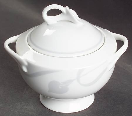 Classic Flair Gray Sugar Bowl & Lid