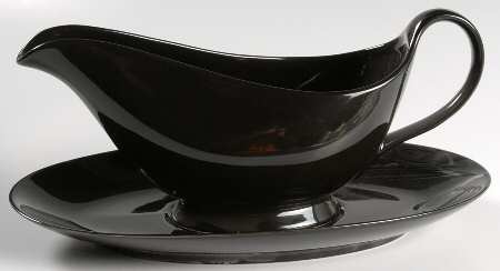 Classic Flair Midnight Gravy Boat & Underplate