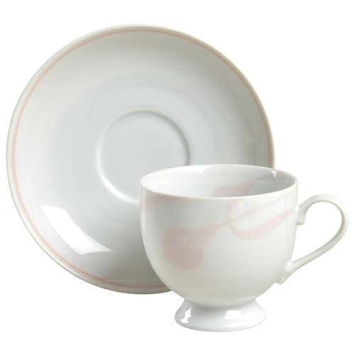 Classic Flair Peach Footed Cup & Saucer Set