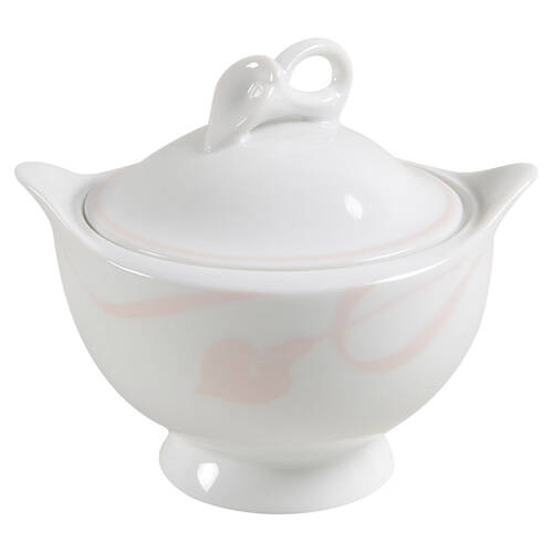Classic Flair Peach Sugar Bowl & Lid