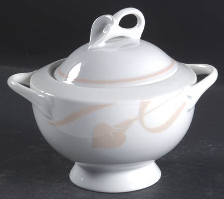 Classic Flair Peach Sugar Bowl & Lid