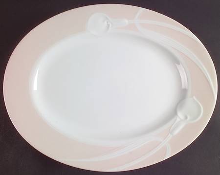 Classic Flair Peach 14" Oval Serving Platter