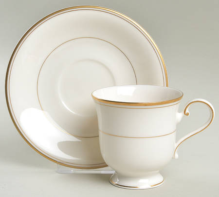 Classic Gold Footed Cup & Saucer Set
