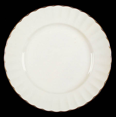 Classic White & Gold Dinner Plate