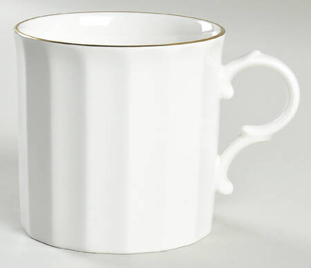 Classic White & Gold Flat Cup