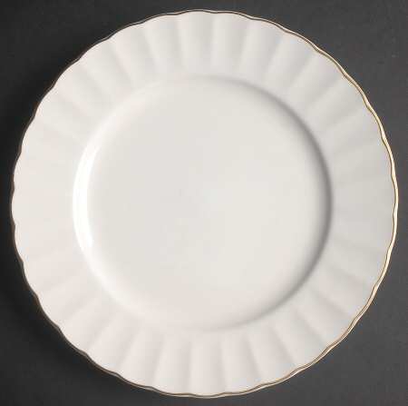Classic White & Gold Salad Plate