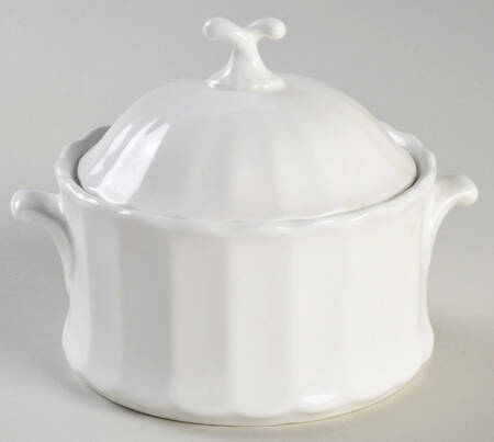 Classic White Sugar Bowl & Lid