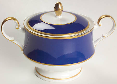 Cobalt Blue Sugar Bowl & Lid