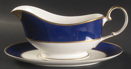 Cobalt Blue Gravy Boat & Underplate