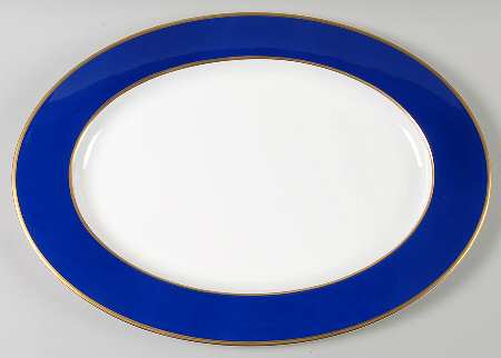 Cobalt Blue 17" Oval Serving Platter