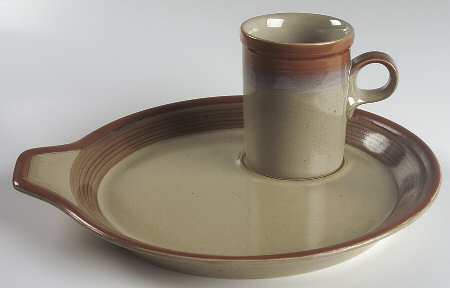 Country Cabin Snack Plate & Cappuccino Cup Set