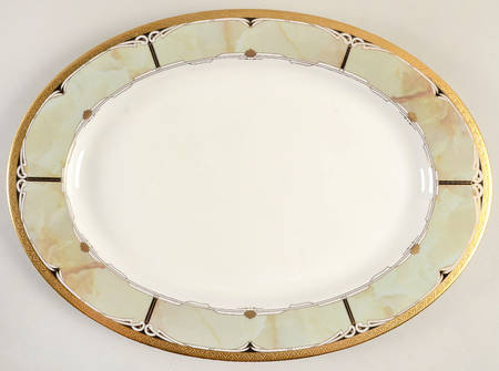 Coronation Celadon 17" Oval Serving Platter