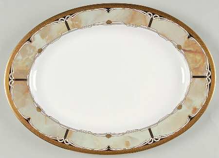 Coronation Celadon 15" Oval Serving Platter