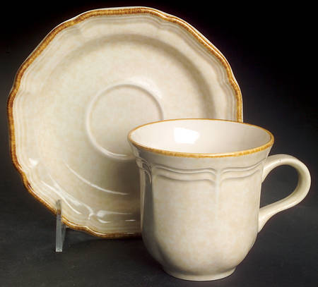 Country Charm Flat Cup & Saucer Set