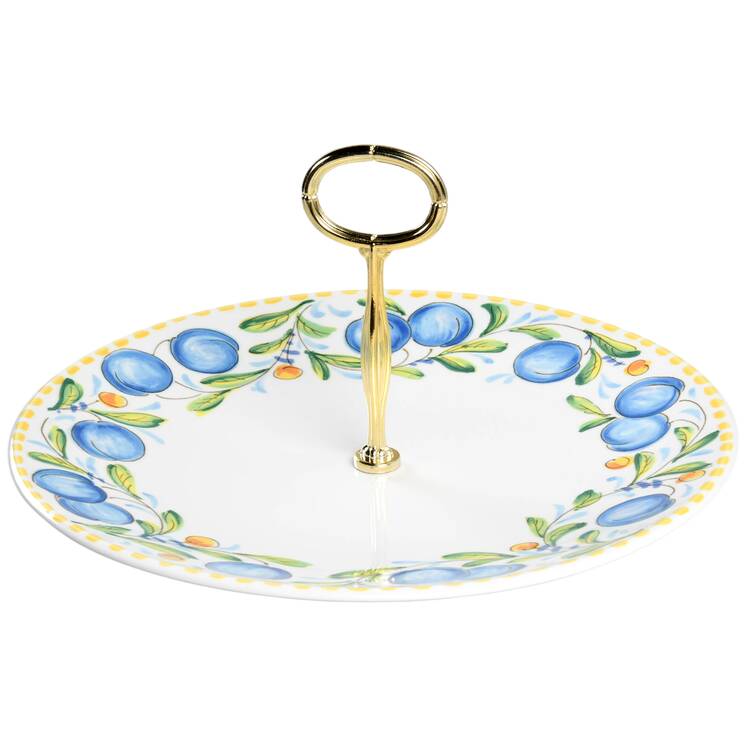 Country Cheer Round Serving Plate with Center Handle (Dp) Hc
