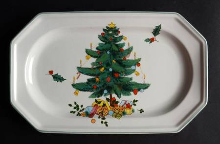 Continental Christmas 11" Oval Serving Platter
