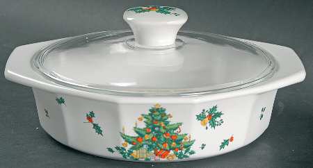 Continental Christmas Individual Casserole & Lid