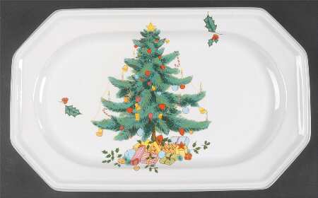 Continental Christmas 14" Oval Serving Platter