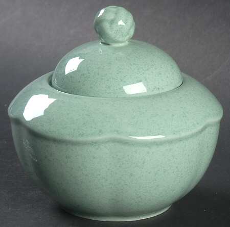 Country Charm Sage Sugar Bowl & Lid