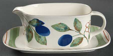 Country Cottage Gravy Boat & Underplate (Relish/Butter)