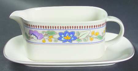 Costa Del Sol Gravy Boat & Underplate (Relish/Butter)