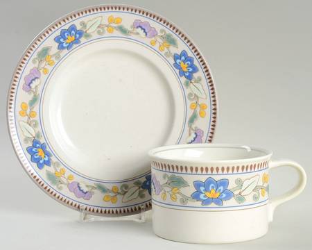 Costa Del Sol Flat Cup & Saucer Set