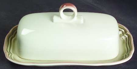 Country Estate Brown Green 1/4 Lb Covered Butter
