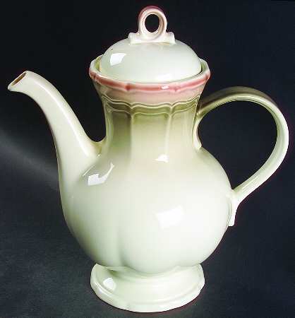 Country Estate Brown Green Coffee Pot & Lid