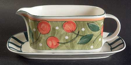 Country Fair Gravy Boat & Underplate (Relish/Butter)