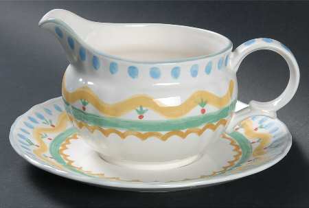 Country Flair Gravy Boat & Underplate