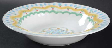 Country Flair 10" Round Vegetable Bowl