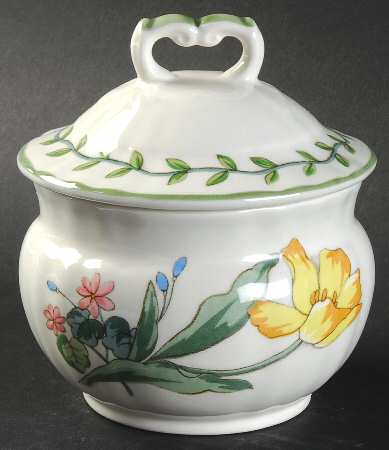 Country Fleur Sugar Bowl & Lid