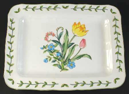 Country Fleur 15" Rectangular Serving Platter