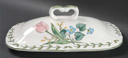 Country Fleur Lid for Rectangular Vegetable