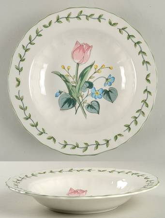 Country Fleur Large Rim Soup Bowl
