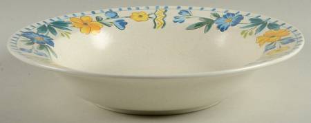 Country Flowers 10" Round Vegetable Bowl