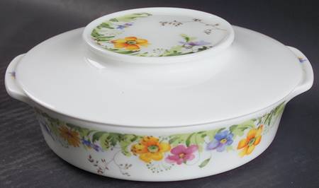 Country Garden Lugged Soup Bowl & Cover