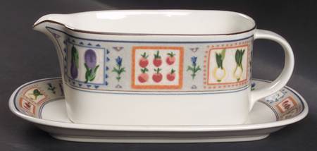 Country Gallery Gravy Boat & Underplate (Relish/Butter)