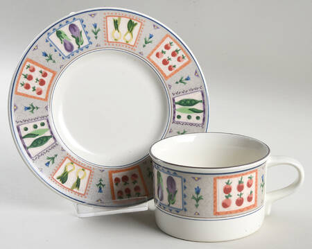 Country Gallery Flat Cup & Saucer Set