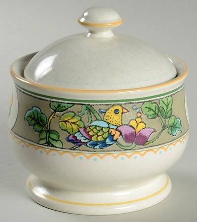 Courtship Garden Sugar Bowl & Lid