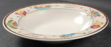 Country Garden Large Rim Soup Bowl