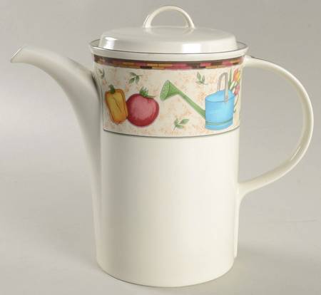 Country Garden Coffee Pot & Lid