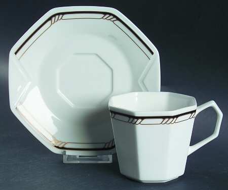 Cordon Gold Flat Cup & Saucer Set